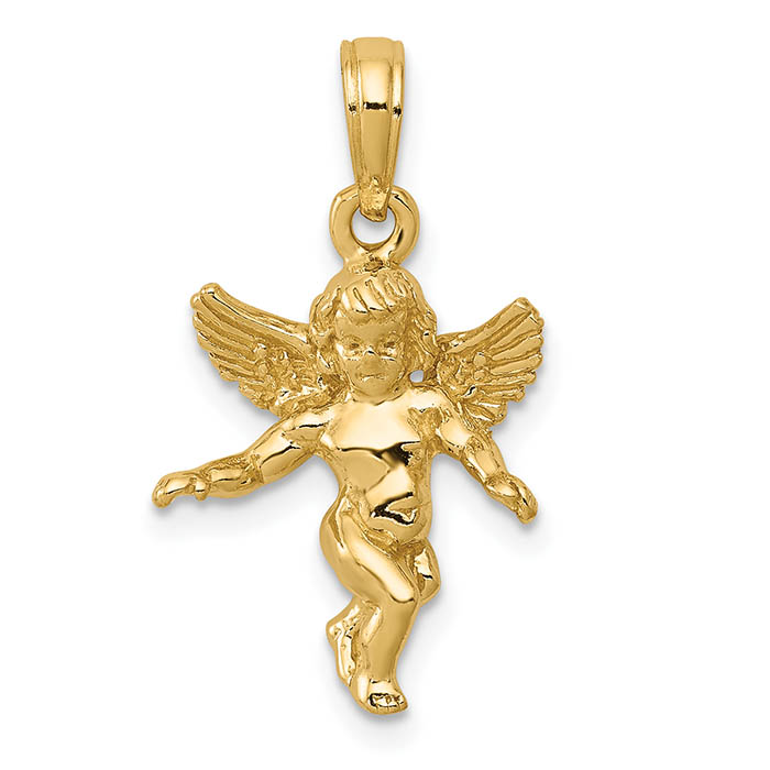  14K Yellow Gold Angel Pendant