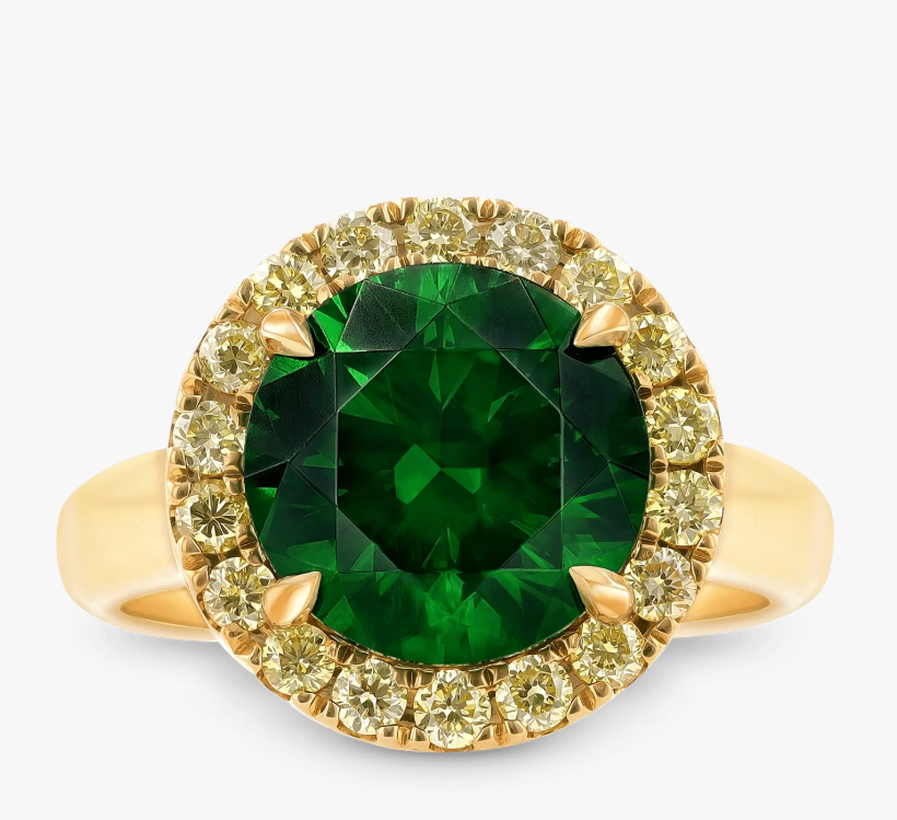 Russian Demantoid Garnet Ring, 5.72 carats